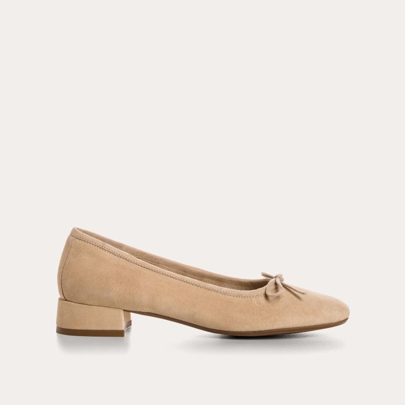 Sofia Suede heels ballerinas with knots