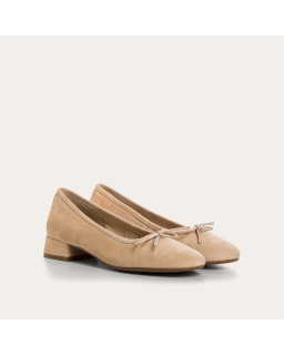 Sofia Suede heels ballerinas with knots