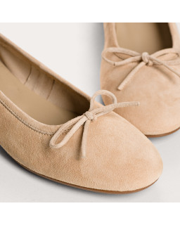 Sofia Suede heels ballerinas with knots