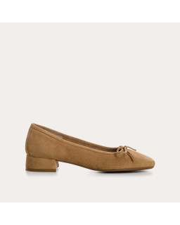 Sofia Suede heels ballerinas with knots