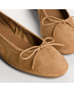 Sofia Suede heels ballerinas with knots