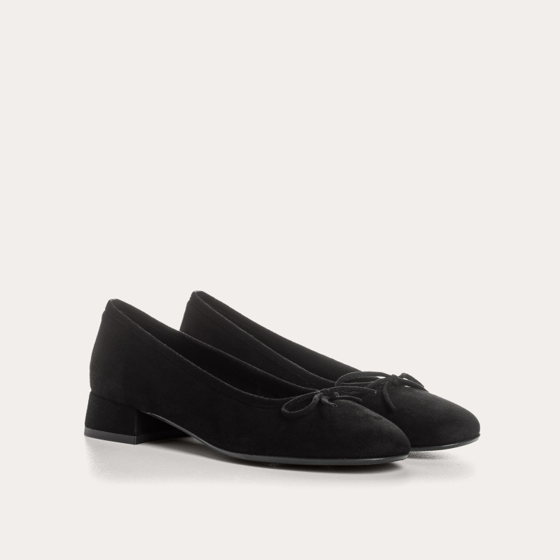 Sofia Suede heels ballerinas with knots