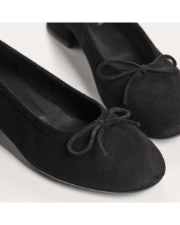 Sofia Suede heels ballerinas with knots