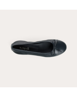 Sofia smooth leather heeled ballerinas with node
