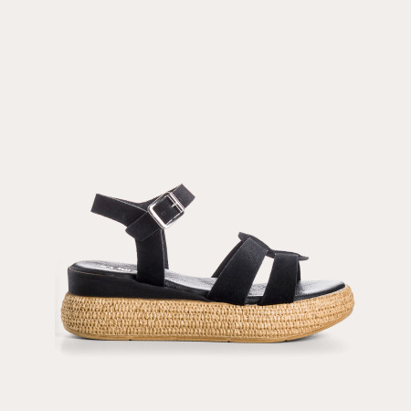 Sandales Yseult en cuir velours | Reqins