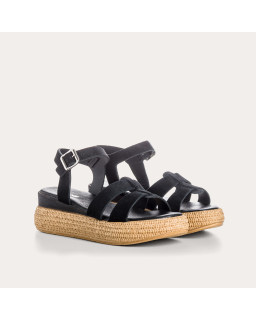 Sandales Yseult en cuir velours | Reqins