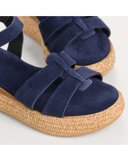 Sandales Yseult en cuir velours | Reqins