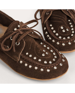 Kalea suede loafers with nails | Reqins