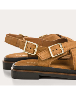 Sandales Laori en cuir velours - Confort | Reqins