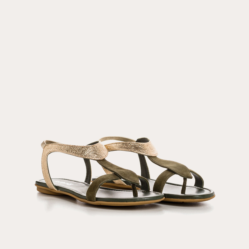 Bernie suede and metal sandals