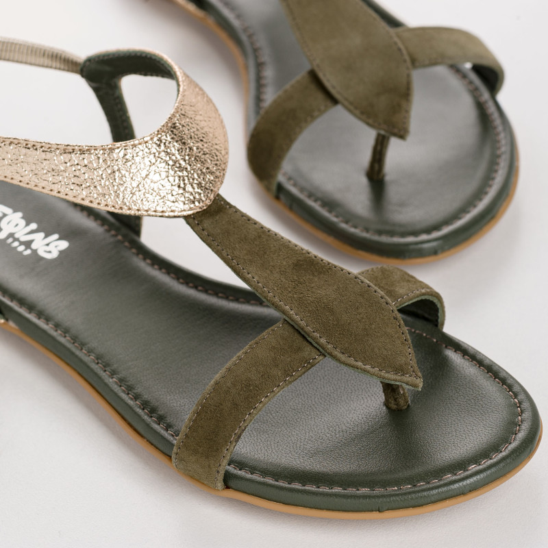 Bernie suede and metal sandals