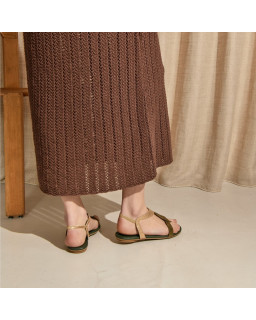 Bernie suede and metal sandals