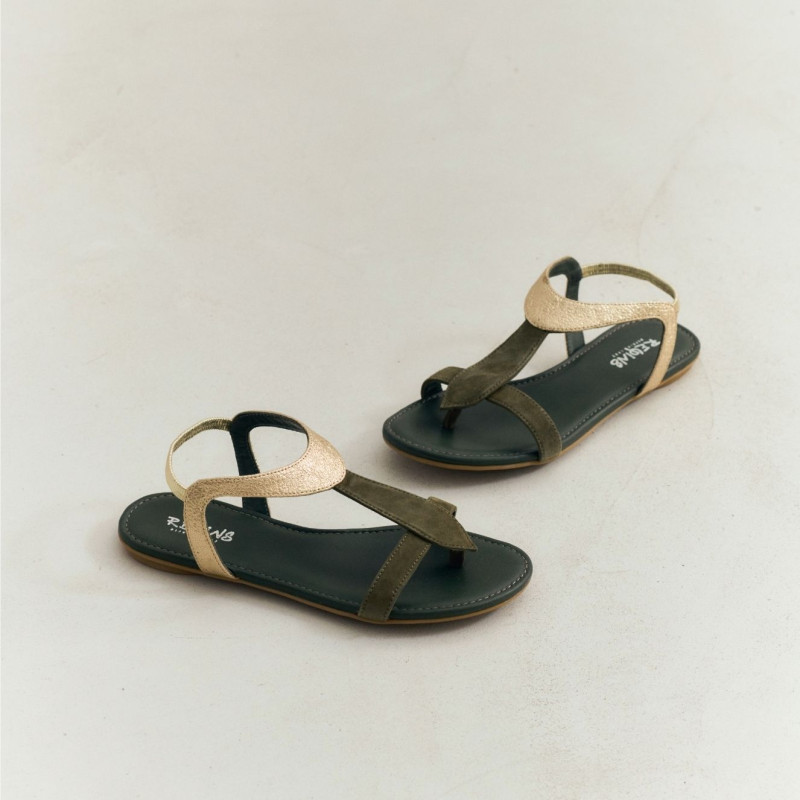 Bernie suede and metal sandals