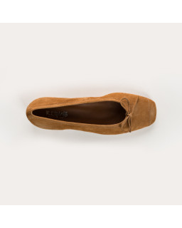 Ballerines à talon Kyriel en cuir velours | Reqins