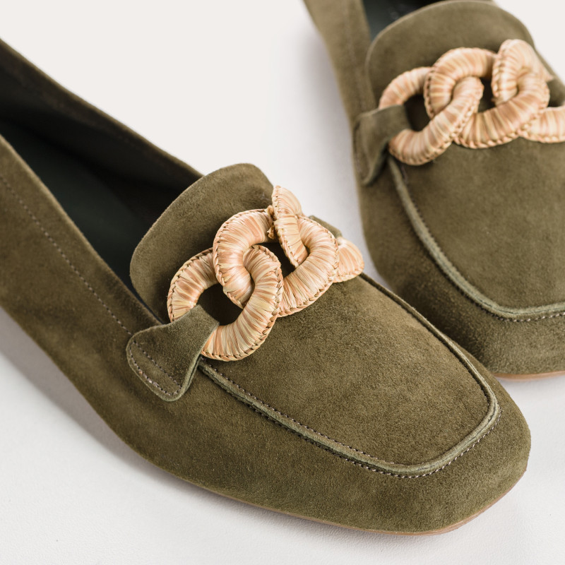 Hamaya suede loafers with buckles | Reqins