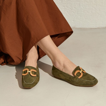 Hamaya suede loafers with buckles | Reqins
