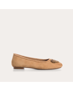 Ballerines Holove léopard en cuir velours | Reqins