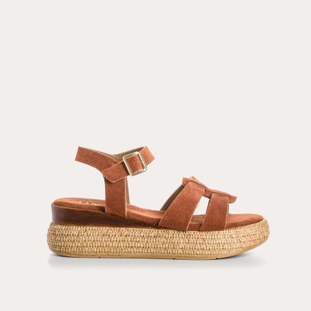 Sandales Yseult en cuir velours | Reqins