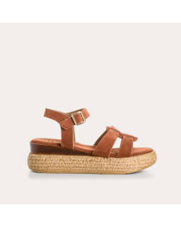 Yseult suede wedge sandals | Reqins