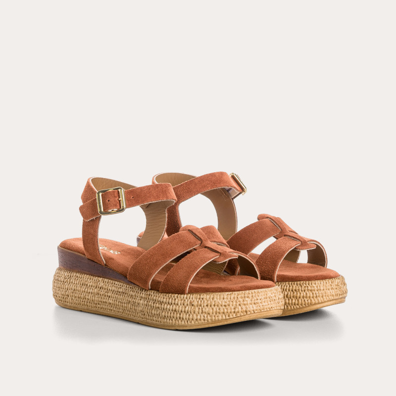 Yseult suede wedge sandals | Reqins