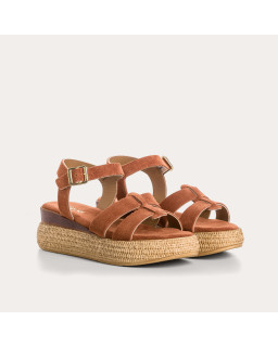 Yseult suede wedge sandals | Reqins