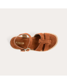 Sandales Yseult en cuir velours | Reqins