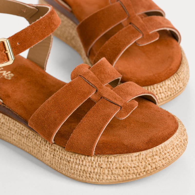 Yseult suede wedge sandals | Reqins