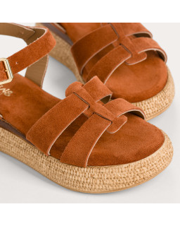 Yseult suede wedge sandals | Reqins