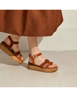 Yseult suede wedge sandals | Reqins