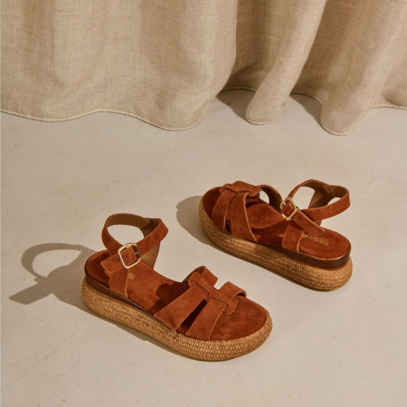 Yseult suede wedge sandals | Reqins