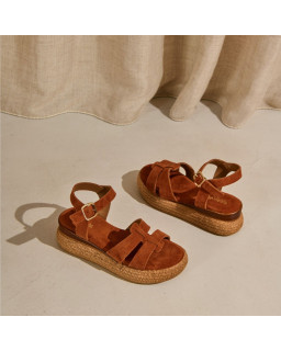 Yseult suede wedge sandals | Reqins