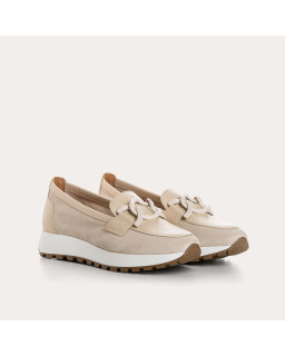 Mocassins Prianka en cuir velours et cuir - Élégance | Reqins