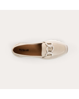Prianka leather loafers in suede - Elegance