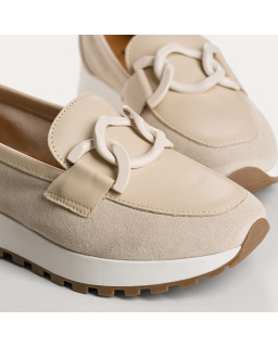 Mocassins Prianka en cuir velours et cuir - Élégance | Reqins