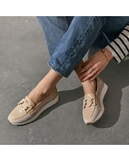 Mocassins Prianka en cuir velours et cuir - Élégance | Reqins