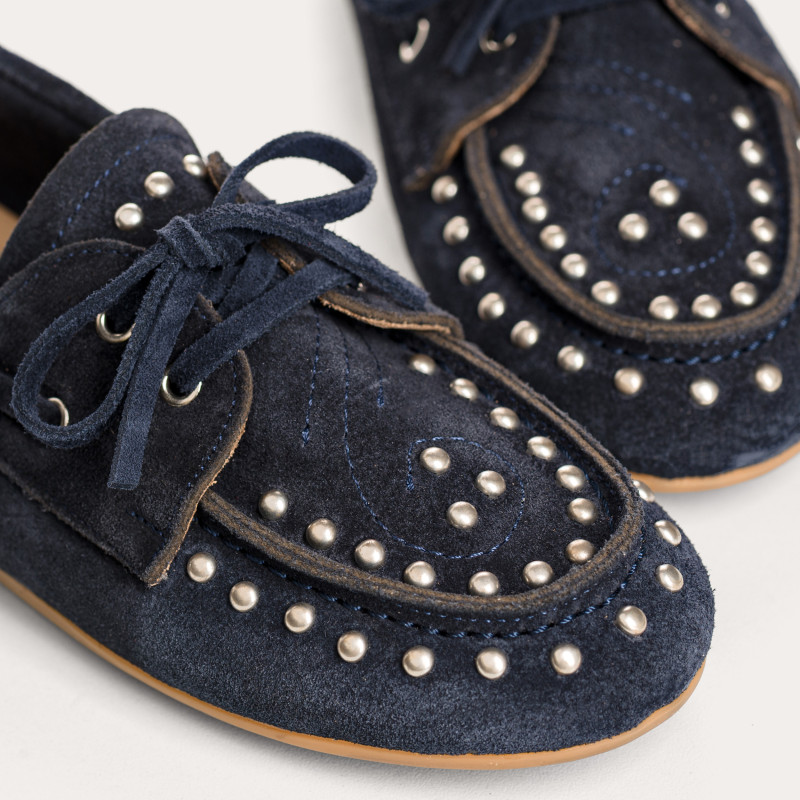 Kalea suede loafers with nails | Reqins