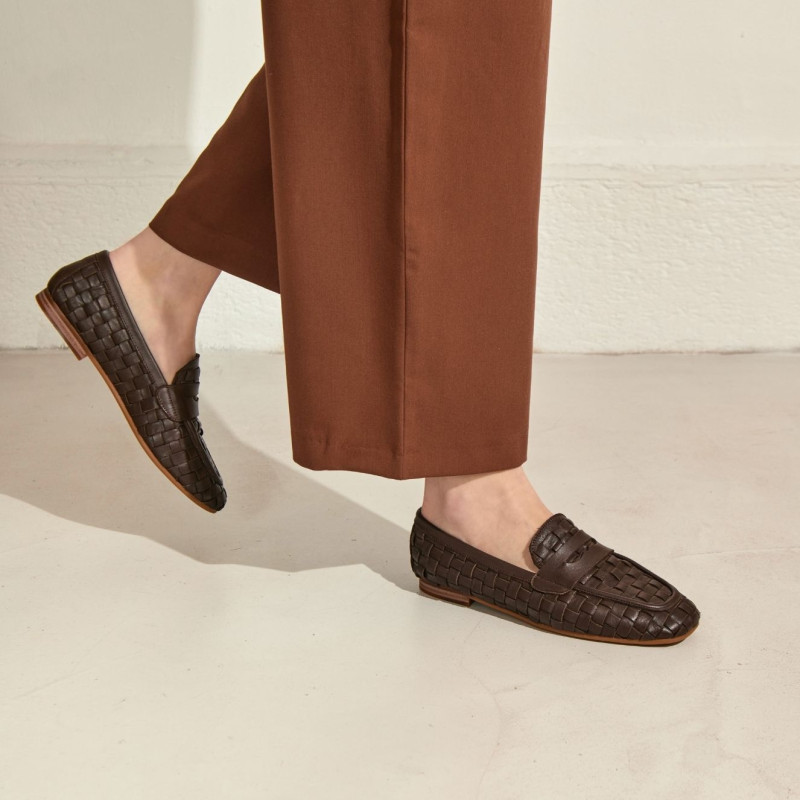Mocassins Kalou en cuir tressé - Élégance & Confort | Reqins