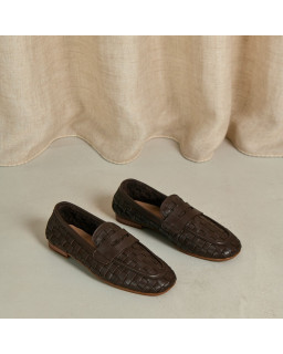 Kalou Leather Loafers with Leather Sole | Reqins