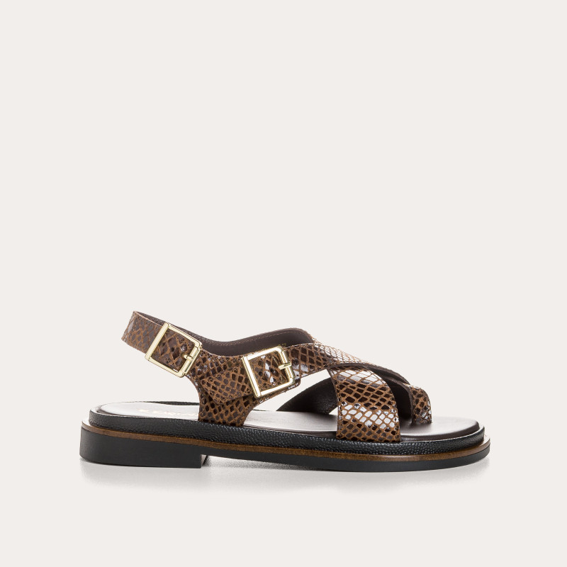 Laori sandals in python print - Style & Comfort