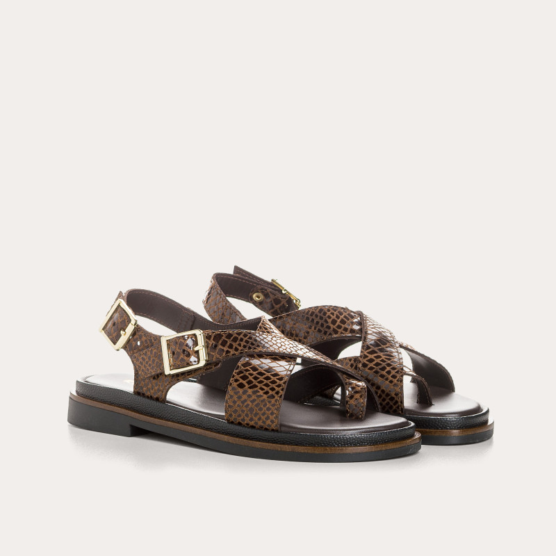 Laori sandals in python print - Style & Comfort