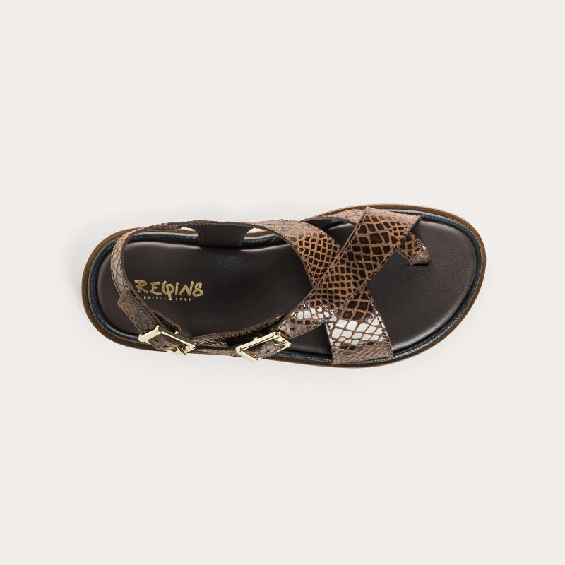 Laori sandals in python print - Style & Comfort