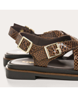 Laori sandals in python print - Style & Comfort