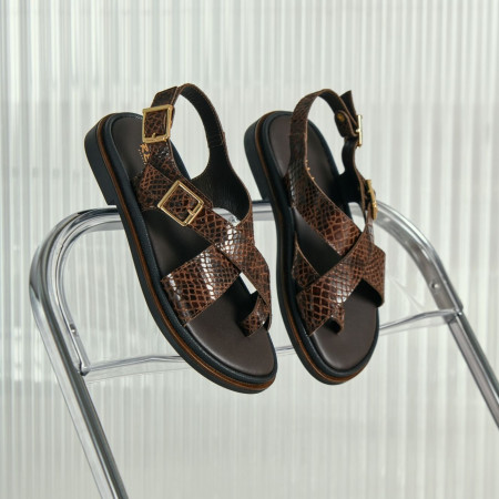 Sandales Laori en imprimé python - Style & Confort | Reqins