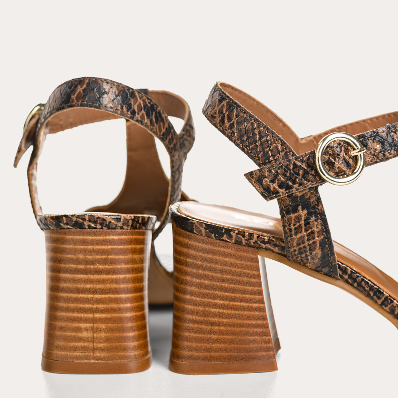 Lilith sandals in python print - Style & Comfort