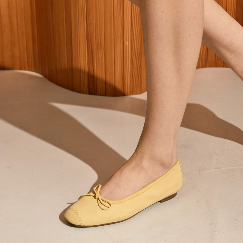 Ballerines Harmony en cuir velours souple | Reqins