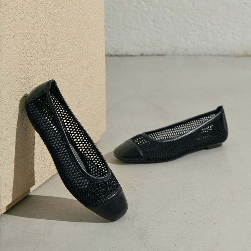 Ballerines Halcine en maille tricotée | Reqins