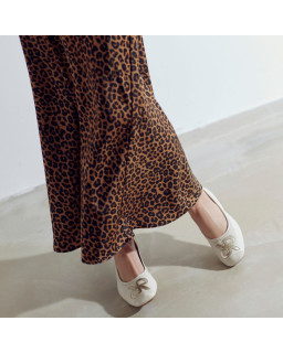 Ballerines Hopa en cuir à motif brodé scintillant | Reqins