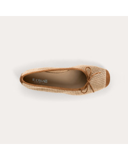 Harmony Ballerinas in perforated suede with square tip