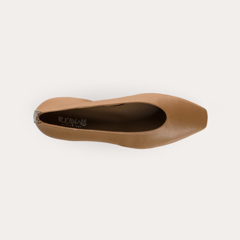 Thea camel leather and python print balloons