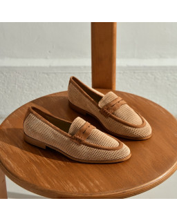 Loafers Florine in bicolored perforated suede